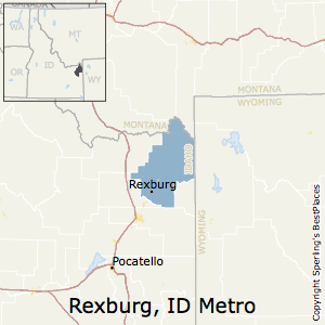 Rexburg,Idaho Metro Area Map