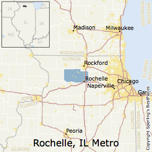 Rochelle,Illinois Metro Area Map