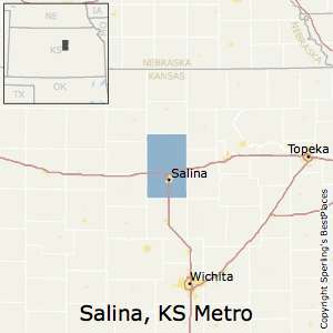 Salina,Kansas Metro Area Map