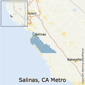 Salinas,California Metro Area Map