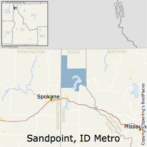Sandpoint,Idaho Metro Area Map