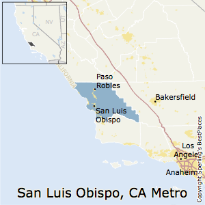 San_Luis_Obispo-Paso_Robles-Arroyo_Grande,California Metro Area Map