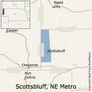 Scottsbluff,Nebraska Metro Area Map