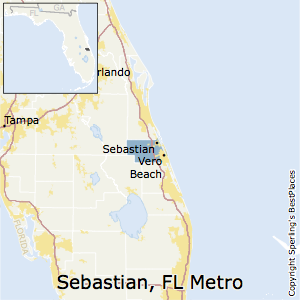 Sebastian-Vero_Beach,Florida Metro Area Map