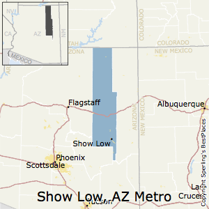 Show_Low,Arizona Metro Area Map