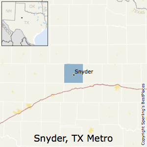 Snyder,Texas Metro Area Map