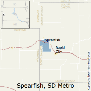 Spearfish,South Dakota Metro Area Map