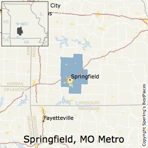 Springfield,Missouri Metro Area Map
