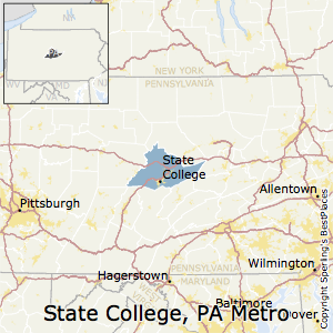 State_College,Pennsylvania Metro Area Map