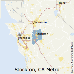 Stockton-Lodi,California Metro Area Map