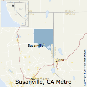 Susanville,California Metro Area Map