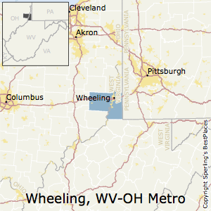 Wheeling,West Virginia Metro Area Map
