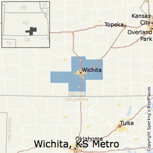 Wichita,Kansas Metro Area Map