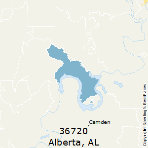 Alberta,Alabama County Map