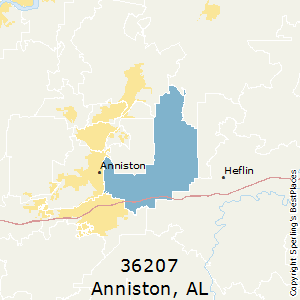 Anniston,Alabama County Map