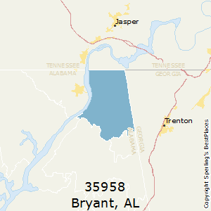 Bryant,Alabama County Map