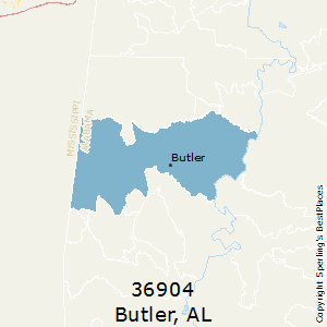 Butler,Alabama County Map