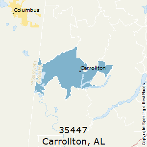 Carrollton,Alabama County Map