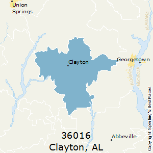 Clayton,Alabama County Map