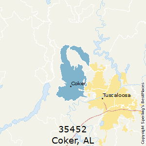 Coker,Alabama County Map