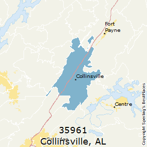 Collinsville,Alabama County Map