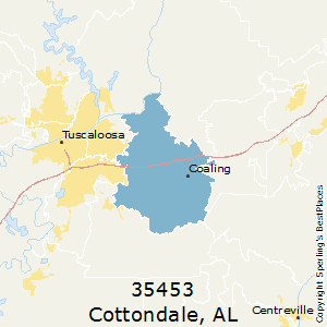 Cottondale,Alabama County Map