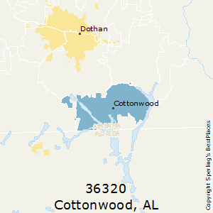 Cottonwood,Alabama County Map