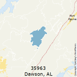 Dawson,Alabama County Map