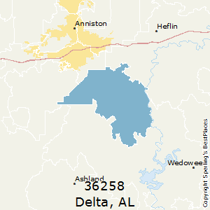Delta,Alabama County Map