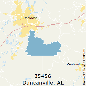 Duncanville,Alabama(35456) Zip Code Map