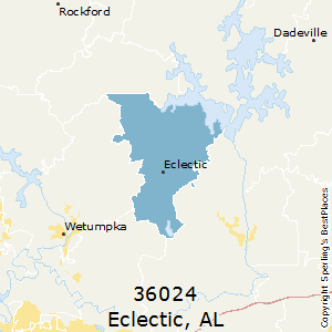 Eclectic,Alabama County Map