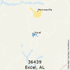 Excel,Alabama County Map