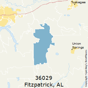 Fitzpatrick,Alabama County Map