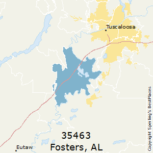 Fosters,Alabama County Map