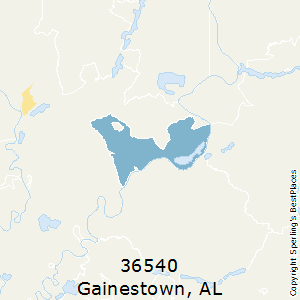 Gainestown,Alabama County Map