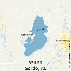 Gordo,Alabama County Map
