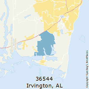 Irvington,Alabama County Map