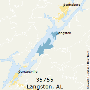 Langston,Alabama(35755) Zip Code Map