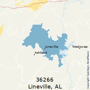 Lineville,Alabama County Map