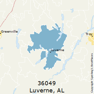 Luverne,Alabama County Map