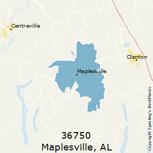 Maplesville,Alabama County Map