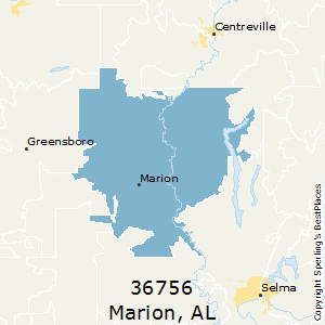 Marion,Alabama County Map
