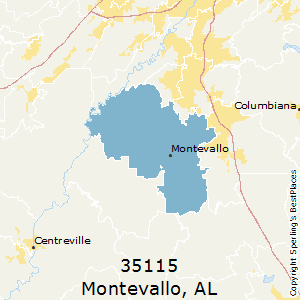 Montevallo,Alabama County Map