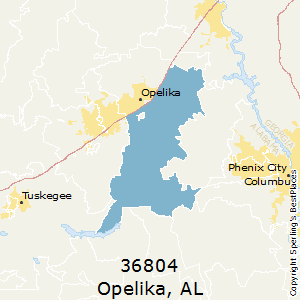 Opelika,Alabama(36804) Zip Code Map
