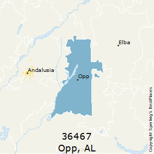 Opp,Alabama County Map