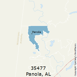 Panola,Alabama County Map