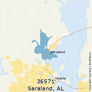 Saraland,Alabama County Map
