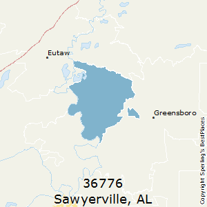 Sawyerville,Alabama County Map