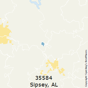 Sipsey,Alabama County Map