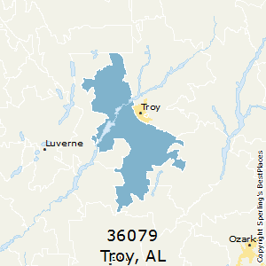 Troy,Alabama County Map